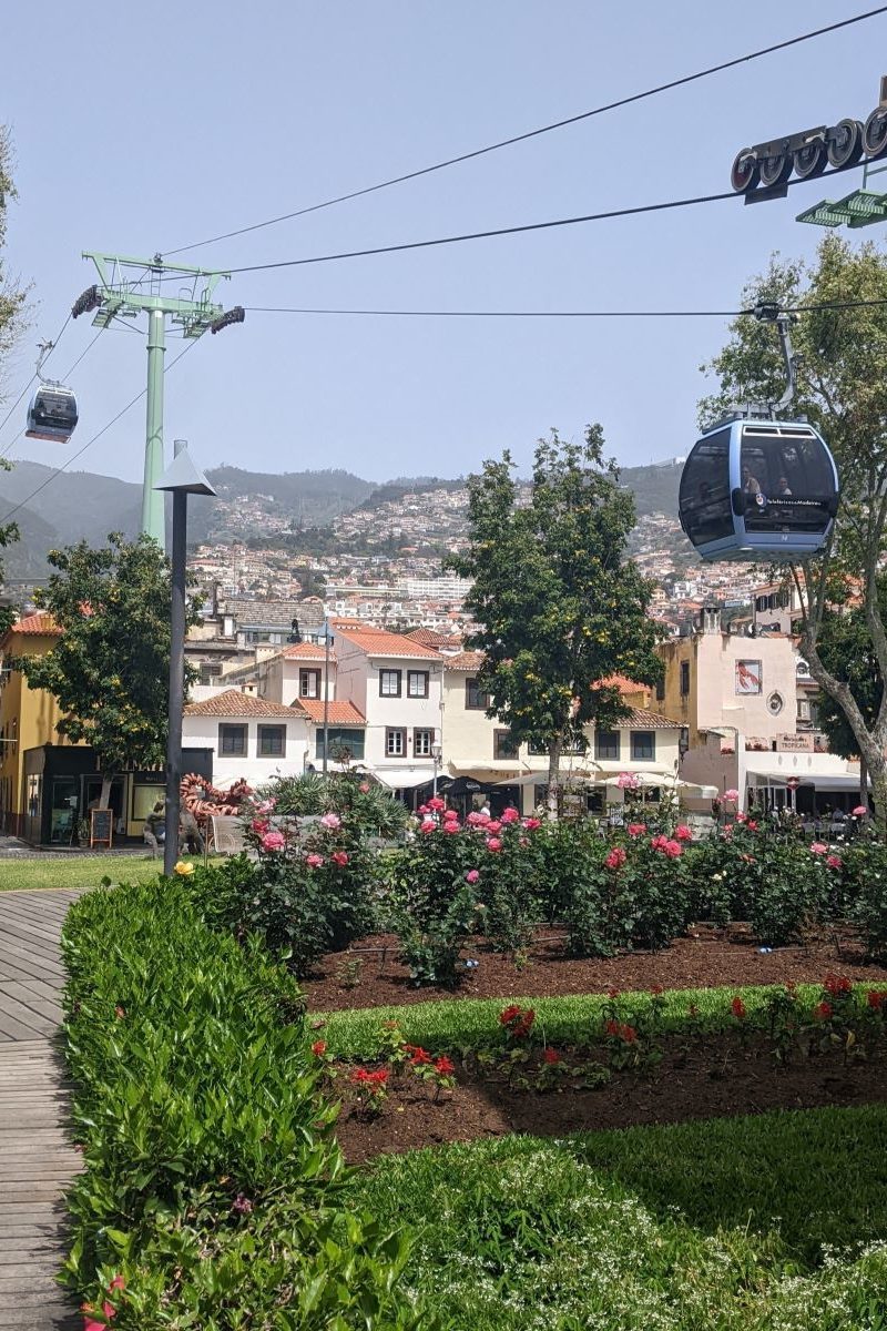 Cable cars in Funchal, Madeira, Portugal