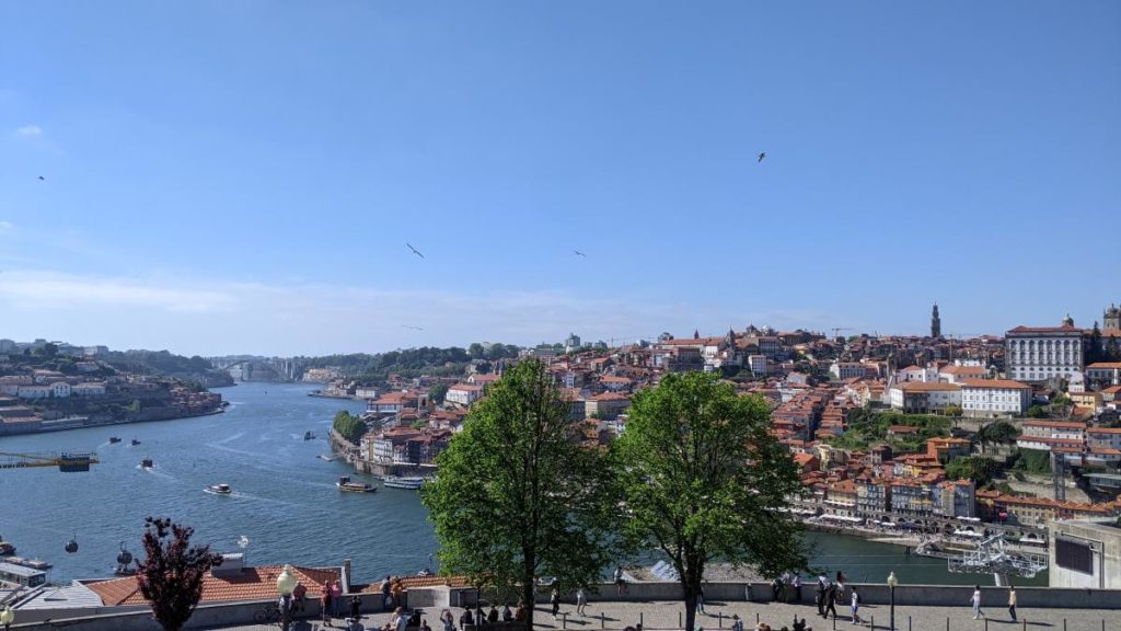 View of Porto, Portugal from Jardim do Morro