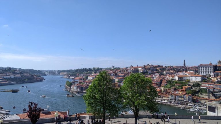 View of Porto, Portugal from Jardim do Morro